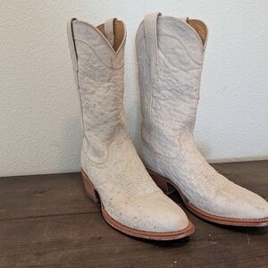 Tecovas Chloe Pearl Ostrich, Size 8